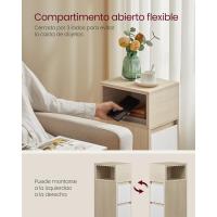 Colección Kailyn Mesa de Noche Adelgazante Juego de 2 Mesa Auxiliar con 2 Cajones y Espacio Abierto - details 30
