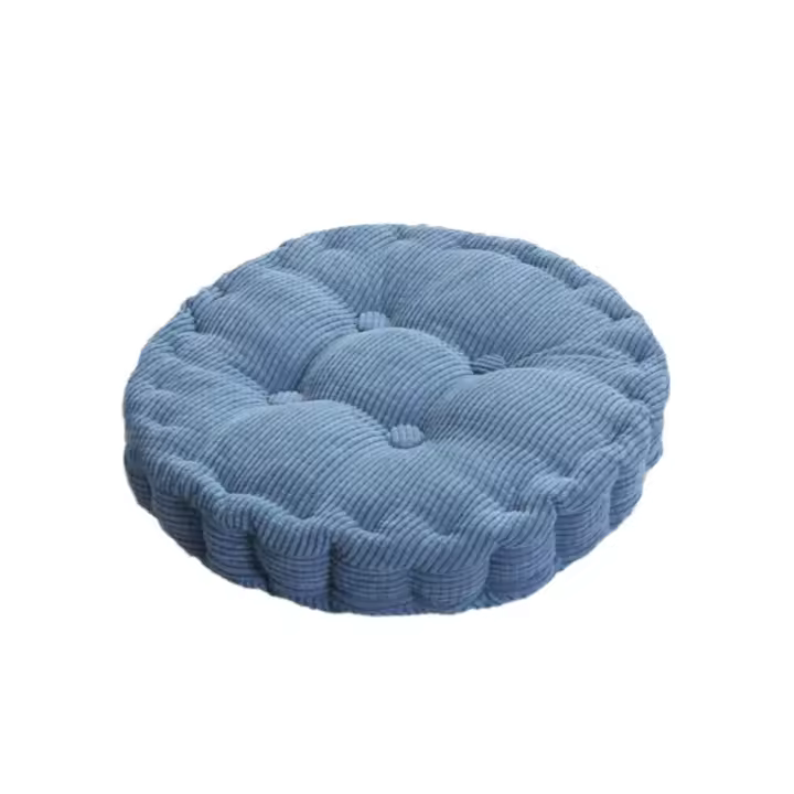 Cojín de asiento acolchado cuadrado/redondo multiusos, cojín de sofá suave de Color sólido, alfombrilla gruesa para silla de oficina de 40cm - 1