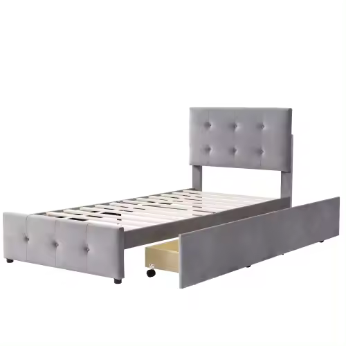 Cama de Almohada Ajustable en Altura 90 x 200 cm Marco de Muebles para Hogar - 1