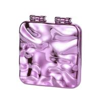 Mini espejo de maquillaje plegable, espejos de mano portátiles cuadrados de doble cara, espejo de tocador creativo, espejo de bolsillo compacto - details 9