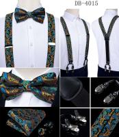 Conjunto de Borlas de Seda para Hombres Paquete de Cuadrillo de Paisley Naranja Pintado - details 16