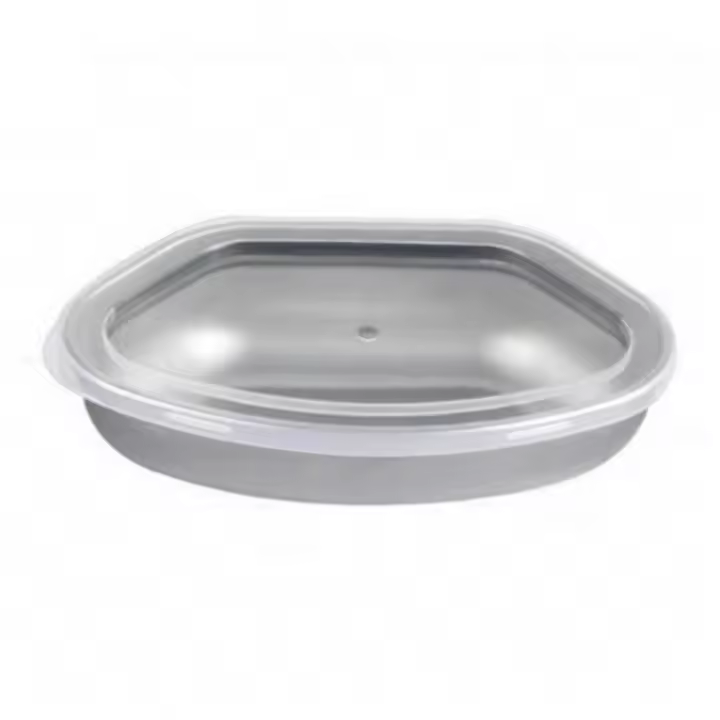 Cajas de verduras en forma de abanico para el hogar, placa humeante de acero inoxidable con cubierta, duradera, multifuncional - 1