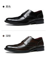 Caballero de cuero genuino tallado, zapatos de cuero para hombres, zapatos de vestir de negocios - details 21
