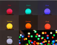 Bombilla LED de 20 piezas colores, lámpara RGB SMD3528, E27, 220V, G45, 7 colores, decoración de vacaciones y Navidad - details 5