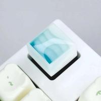 Seawater Corrugated 1 Key ESC Cherry Profile 3D Resin Blue Light Transmission Custom Keycap for nical Keyboard Gift - details 2