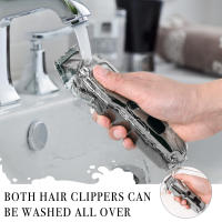 Hatteker-cortadora de pelo profesional inalámbrica para hombre, máquina eléctrica de Metal para cortar Cabello, 18 piezas - details 7