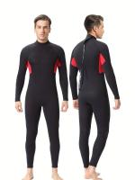 Traje De Buceo Profesional Para Hombres, De Neopreno De 2 Mm, Cálido Y Con Cremallera Trasera Para Protección Ideal Para - details 1