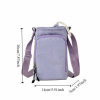 Bolsa portabotellas con correa para el hombro, bolsillo frontal de secado rápido, bolso cruzado para botella de agua, asa con cordón abierto - details 1