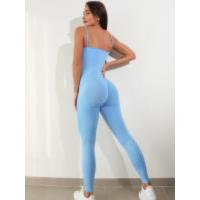 Mono de yoga sin costuras Mujer Correa de espagueti Ocio Entrenamiento Gimnasio Leggings Sujetador acolchado Monos de una pieza - details 3
