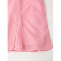 Vestido de gasa con volantes, estilo clásico, versátil y a la moda para mujer. - details 6