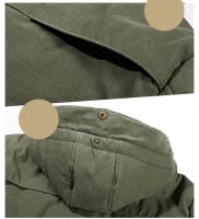 Parkas de ocio para hombre, chaqueta gruesa de lana con sombrero extraíble a la moda, Color sólido, a prueba de viento, abrigos cálidos, invierno, 2024 - details 12