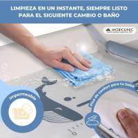 Cambiador de bebés con bañera 2 en 1, Trendy, Ajustable 4 alturas, Termómetro, Ruedas freno, Cesta almacenamiento, Hasta 50 kg, Tubo desagüe, 0-36 meses - details 6