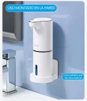 Dispensador automático de jabón para baño, desinfectante de manos inteligente con carga USB, material ABS blanco de alta calidad - details 9