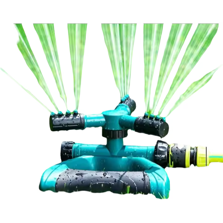 Juego De 4 Aspersores Automáticos Verdes Rotación 360 Grados Riego De Jardín De Verduras Aspersor De Agua Para Riego - 1