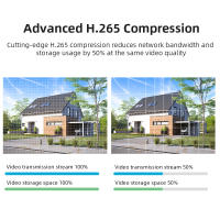 Sistema de seguridad WiFi inalámbrico HD de 3 cámaras y 9 MP, 360 ° Monitor panorámico para el hogar con visión nocturna en color y control remoto por teléfono, adecuado para interiores y exteriores/IP65Impermeable/Voz bidireccional/Seguimiento móvil/Alma - details 4