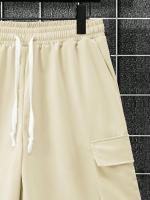 Conjunto Deportivo Casual para Hombres de Poliéster Camiseta con Pelo y Shorts de Cinturón con Bolsillos Perfecto para el Verano Lavable en Máquina - details 10