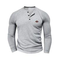 Camisetas Henry de Moda Primavera 2025 Tees de Manga Larga con Cuello Redondo para Hombres - details 0
