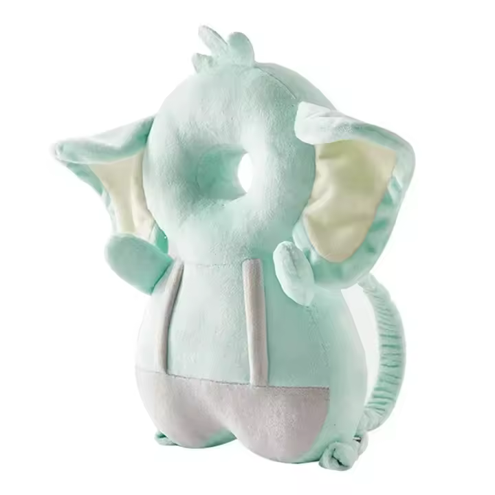 Almohada para bebé de 1 a 3T, Protector de cabeza, almohadilla de seguridad, cojín para la espalda, previene lesiones, almohadas de seguridad de dibujos animados de León Eleplant para bebé - 1