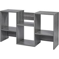 Estantería decorativa/estantes flotantes/Estantería de madera/Estantería con 4 estantes, oficina,modular, sala de estar, biblioteca - Display Shelf SRK-W3 - Marrón ceniza - details 64