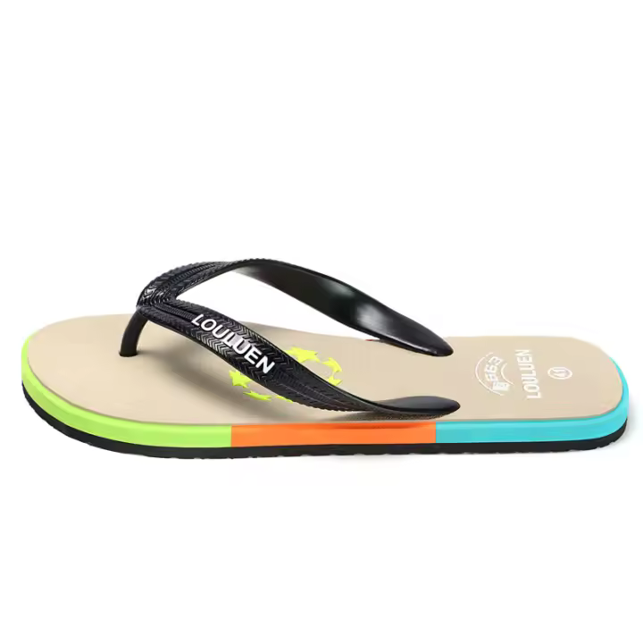 Chanclas de goma para hombre, zapatillas de playa informales al aire libre, sandalias con pasador - 1