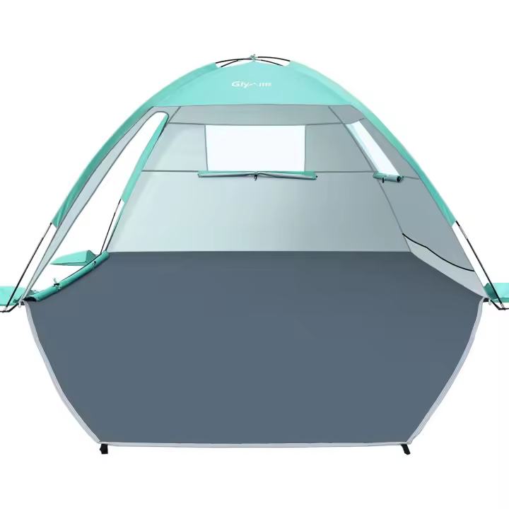 Tienda de Playa Refugio Playero para 2-3 Personas con Doble Puerta de Cremallera, Ventanas Ventiladas, Protección UPF 50+ Ideal para Parque Pesca - 1