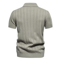 Polo de punto para hombre, manga corta y cuello vuelto, novedad - details 6