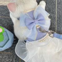 Accesorios para mascotas, arnés para gato de Estilo Princesa, correa transpirable ajustable, correa para el pecho para mascotas, nailon con lazo, chaleco para gato, sesión de fotos - details 9