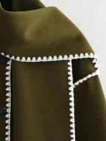 Chaqueta elegante suelta de media temporada para mujer, cuello con bufanda en zigzag, ropa de moda, otoño e invierno, 2024 - details 44