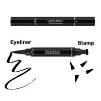 Handaiyan Hot Eye Makeup 2 en 1 Delineador de ojos con sello triangular de doble cabeza resistente al agua negro - details 1