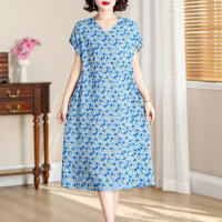 Elegante Vestido de Verano 2024 Estilo Vintage Suelto para Mujeres Cuello en V Casual - details 23