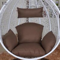 Funda de Cojín de Silla de Huevo Colgante de Color Sólido Floral y Estriado + Funda de Almohada de Exterior (Sin Relleno) para Jardín Lounger - details 14
