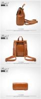 Mochila De Cuero genuino para mujer, bolso de hombro de moda, europeo y americano, de viaje, 2019 - details 3
