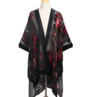 WeHello-Kimono largo bohemio para mujer, Veet, con pareo de playa, cárdigan de vacaciones, chal con borlas de gasa - details 0