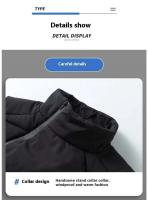 Chaleco cálido de invierno ajustado para hombre con bolsillos grandes, sin mangas, espíritu social, marca de moda, estilo casual, cierre de cremallera - details 5
