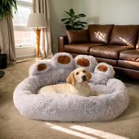 Cama de perro de lujo pata en forma de felpa perro estera, cama para mascotas para perros pequeños medianos y grandes, suministros gatito, perro mascota calmante cama, estera lavable - details 5