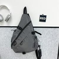 Bolso de pecho de Color sólido para hombre, bolso de hombro de tela Oxford multifuncional de gran capacidad, hombro ajustable, estilo coreano - details 18