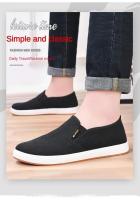 Zapatos de lona para hombre, calzado deportivo informal, cómodos zapatos de tabla para hombre, nuevos zapatos deportivos negros - details 0