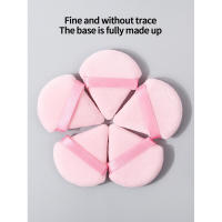 Puff Triangular de terciopelo para herramienta de maquillaje de ojos faciales, Mini esponja reutilizable y lavable, accesorio de belleza, 5 uds. - details 0