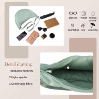 Luna creciente Elegante bandolera verde lago Bolso de un solo hombro bellamente diseñado con correas ajustables Mochila de lujo de alta gama - details 4