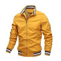 Chaqueta informal con cremallera y cuello levantado para hombre, chaqueta deportiva para exteriores, chaqueta a prueba de viento, ropa impermeable, otoño e invierno - details 5