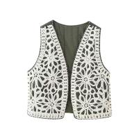 BUNO-Chaleco bordado de cuerda vintage para mujer, chaleco informal. - details 2