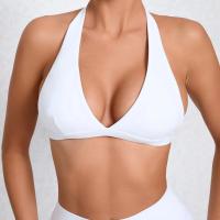 Top deportivo con escote en V profundo para mujer, sujetador Halter con espalda abierta para Yoga, almohadillas para el pecho desmontables, Top corto de entrenamiento, Fitness, Pilates - details 14
