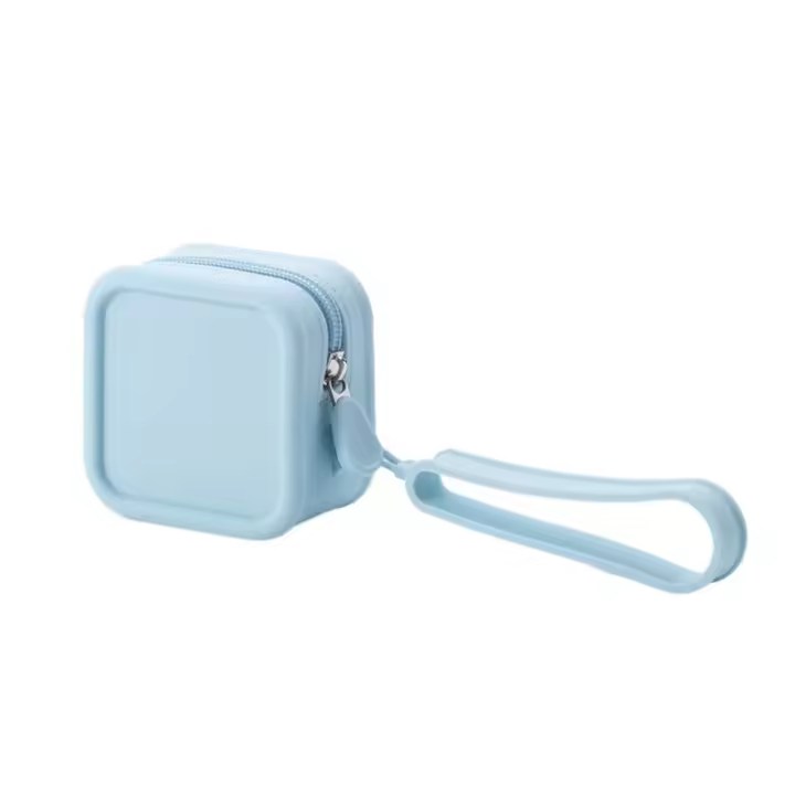 Morandi Color bolsa de cosméticos de silicona rectangular de gran capacidad bolsa de almacenamiento multifunción soporte para brochas de maquillaje monedero - 1