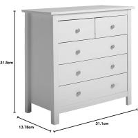 Comoda de Noche de 5 cajones en Blanco - details 2