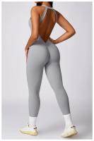 Ropa de yoga de una pieza con diseño de melocotón sin mangas, secado rápido, perfecta para pilates y fiess Fabricado en China - details 15