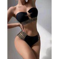 Nuevo traje de baño de dos piezas para mujer estilo Ins Sexy Bikini de playa hueco - details 0