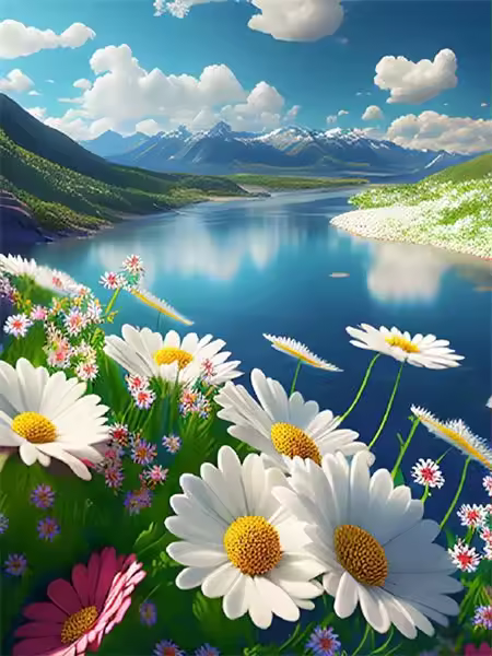 RUOPOTY-pintura decorativa por números, imagen hecha a mano, dibujo de flores, Kits de manualidades para adultos - 1