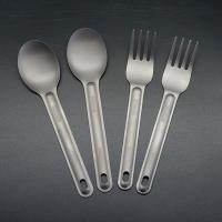 Cuchara De Titanio Con Mango Largo Para Camping Y Picnics Accesorios De Cocina Ambientales Utensilios De Cutlería Con Cuchara Y Fork EDC - details 8