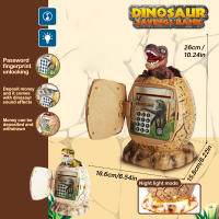 Dinosaur Egg Piggy Bank ATM Saving Box for Kids with Music and Lights Electronic Play House Toys for Children Christmas Gifts - details 0