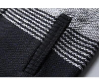 Chaqueta de Punto con Capucha Casual de Colores Bloqueados para Hombres CHAIFENKO - details 9